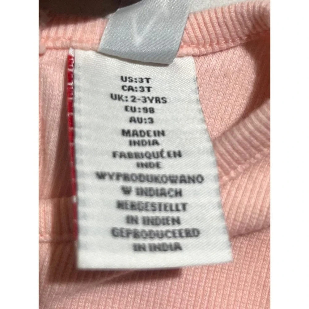 Joie Girls Peach Pink Flutter Sleeve Embroidered Scallop Hem Dress 3T